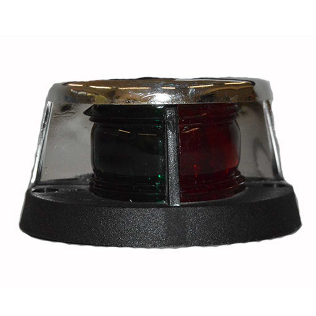TWO-COLOUR NAVIGATION LIGHT (GREEN-RED) WITH CHROME SHELL